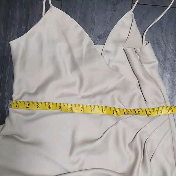 Sachin Babi Evening Dress Womens 8 Biege Spaghetti Straps Formal Prom Bridesmaid - Picture 8 of 15